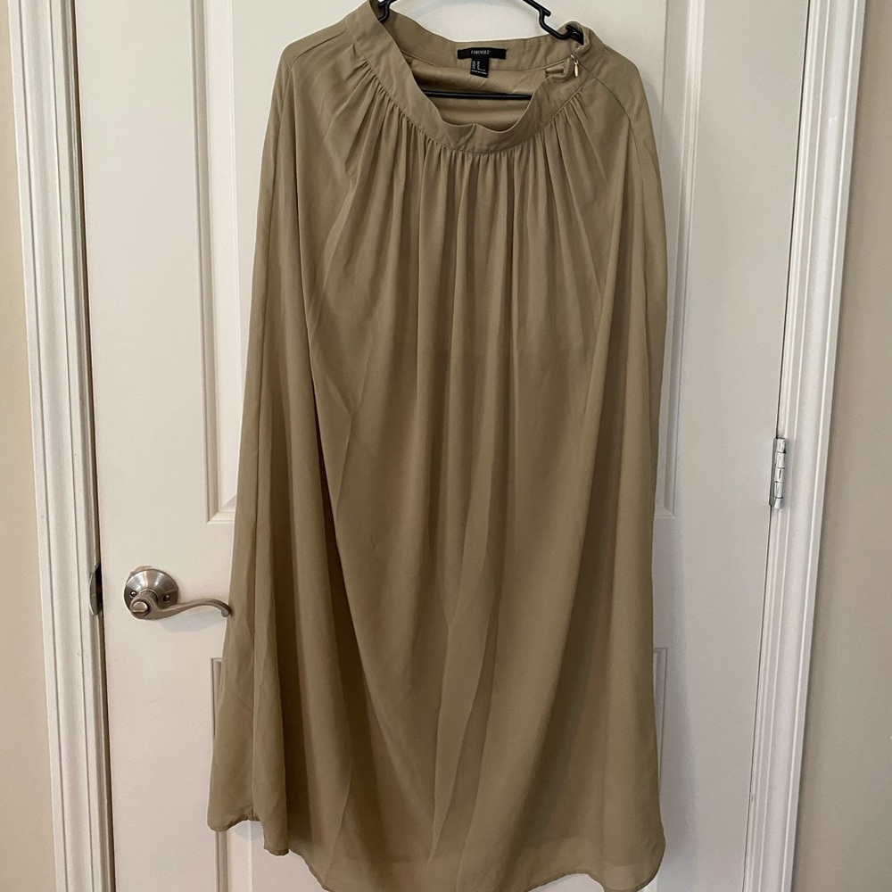 Olive maxi skirt